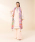 Women's Unstitched Lawn Embroidered Pink 3 Piece Suit